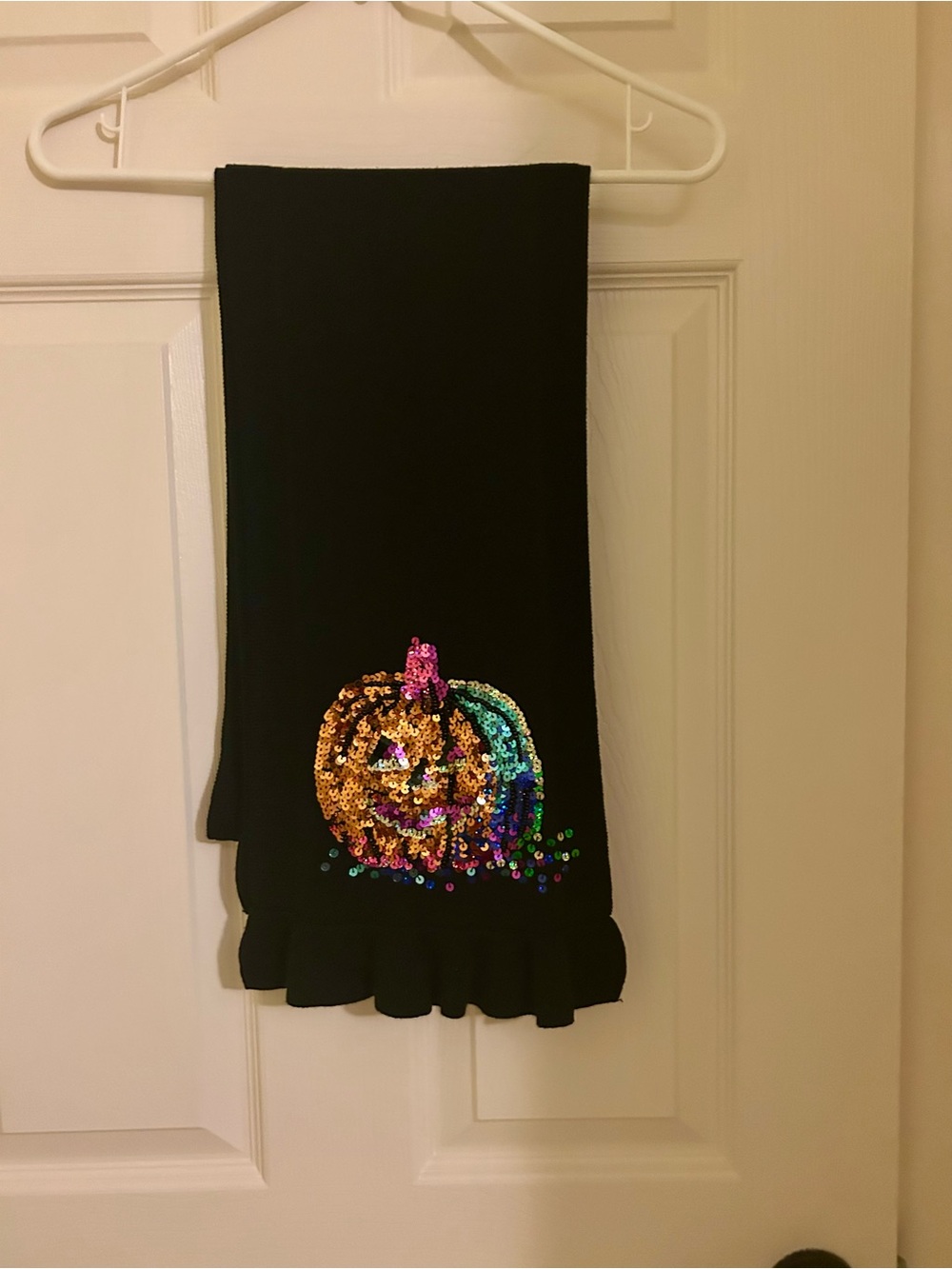 Black Sequin Pumpkin Skirt - Women